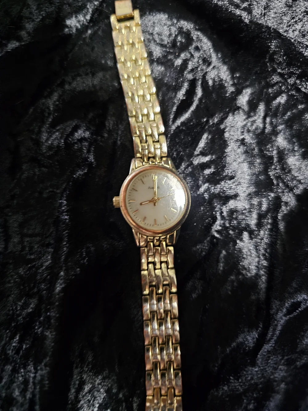 Gold Tone Women's Bracelet Watch - Classic White Dial size 7